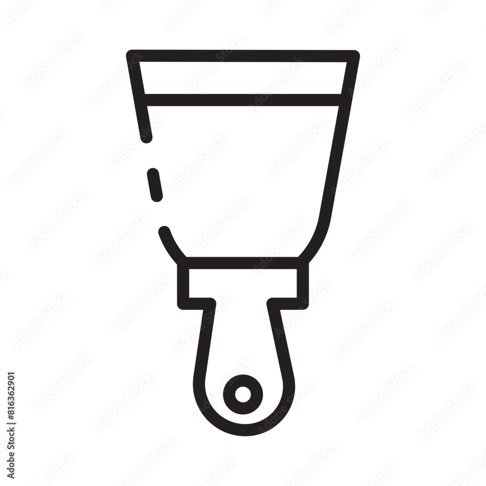 Scraper Tool Building Line Icon Scraper Tool Building Line Icon