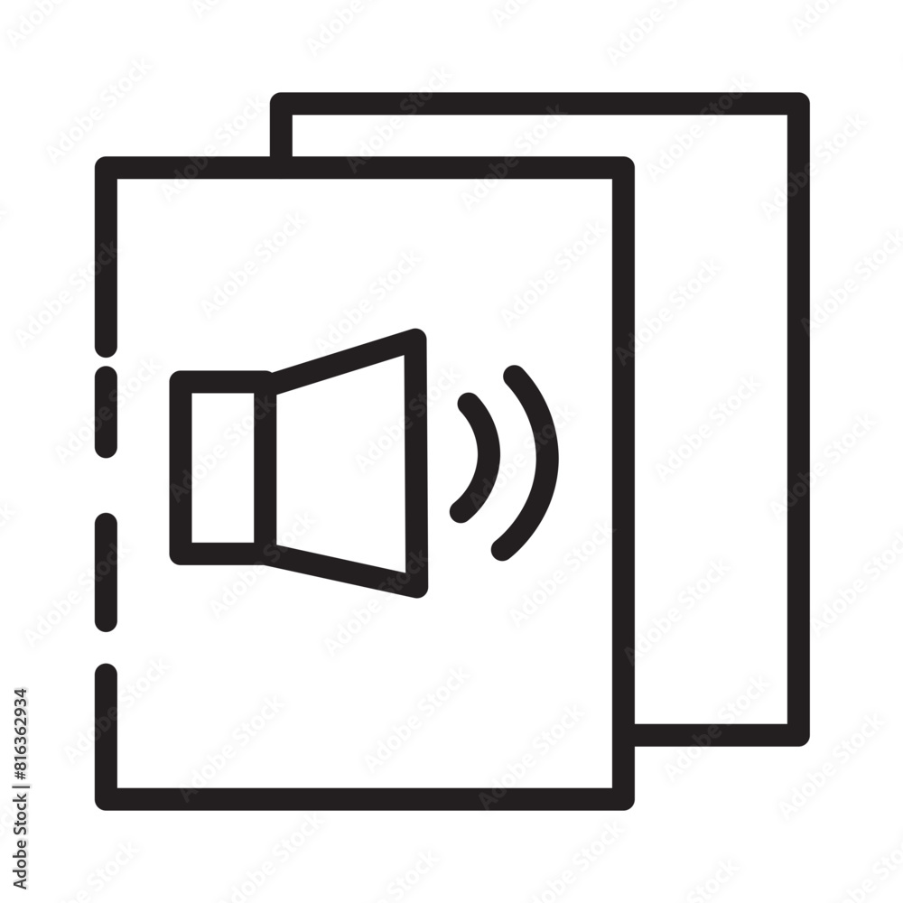 Sound Proof Tool Line Icon Sound Proof Tool Line Icon