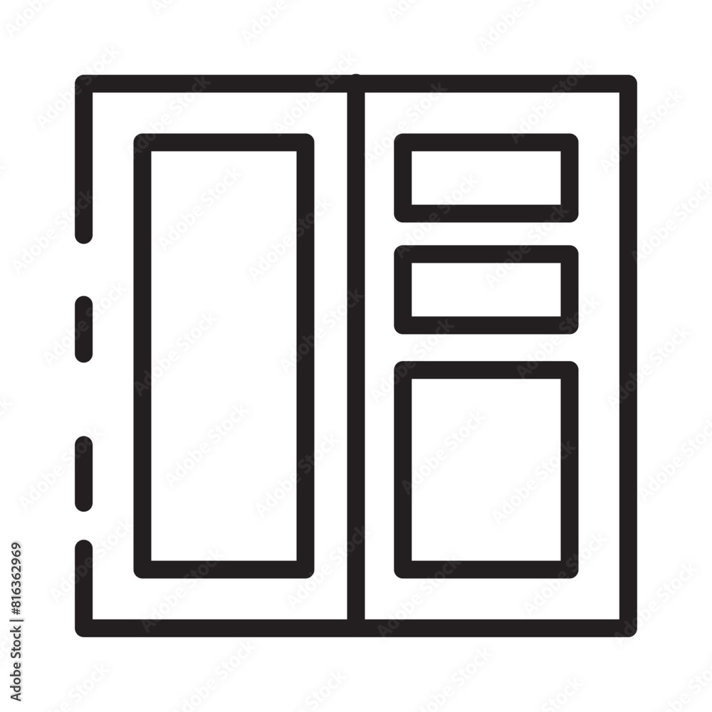 Building Construction Door Line Icon Building Construction Door Line Icon