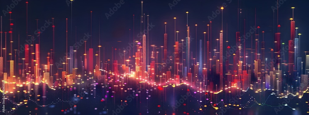 Frequency Distribution of Employment Trends in an Industry Visualized through a D