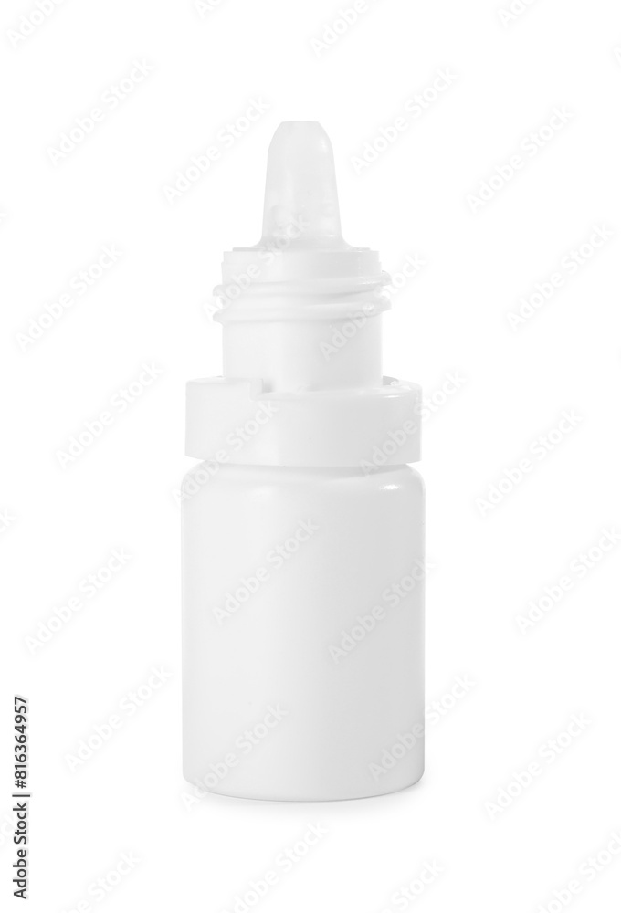 Bottle of medical drops isolated on white Bottle of medical drops isolated on white