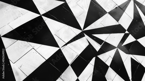 Capture a classic charm with this stunning black and white geometric design