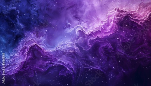 Mystical shades of indigo and violet coalescing into cosmic nebulae for a celestial themed background