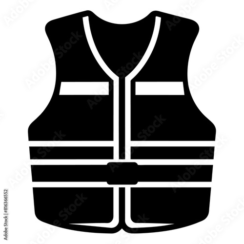 life Jacket silhouette, life jacket black color illustration (28)