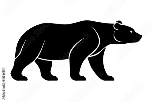 a bear  vector silhouette illustration
