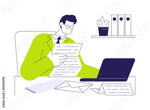 Business letters abstract concept vector illustration.