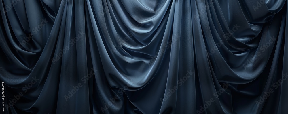 Fototapeta premium Elegant blue satin drapery background
