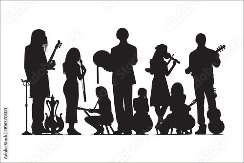 Lifecycle Stages of Life Background. Different people stand together. Flat vector illustration.