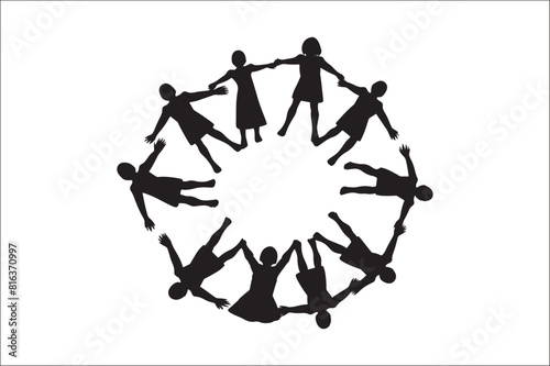 Lifecycle Stages of Life Background. Different people stand together Flat vector illustration.

