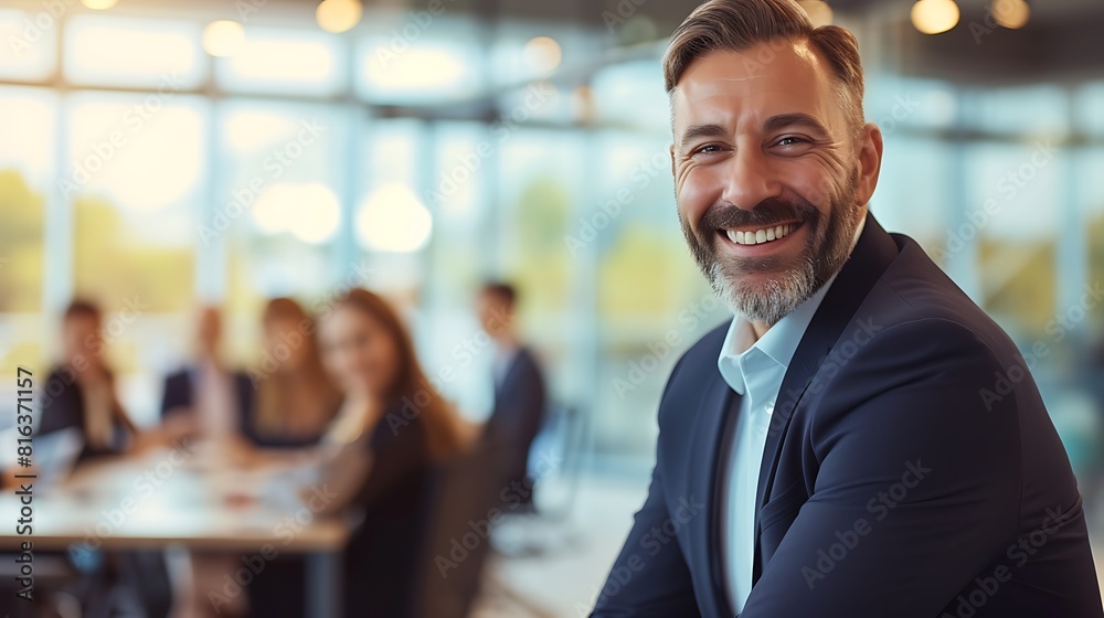 Smiling CEO at Networking Event in Blurred Social, Smiling CEO, networking event, blurred social. Smiling CEO at Networking Event in Blurred Social, Smiling CEO, networking event, blurred social.