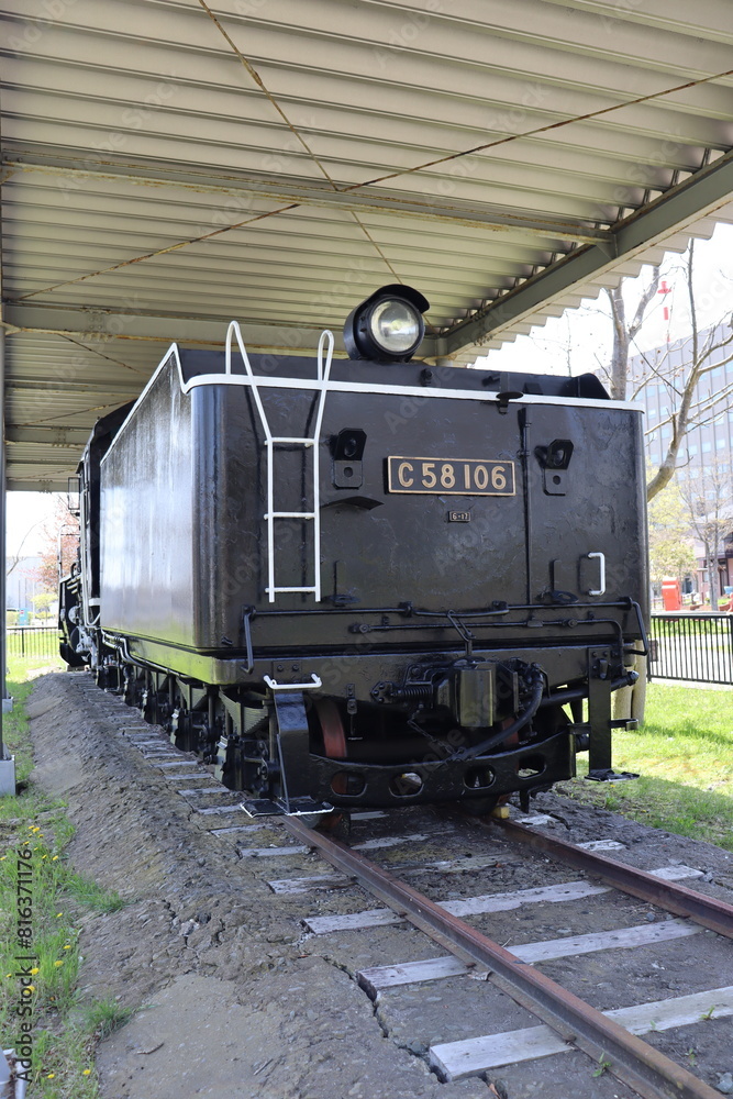 Obraz premium 蒸気機関車