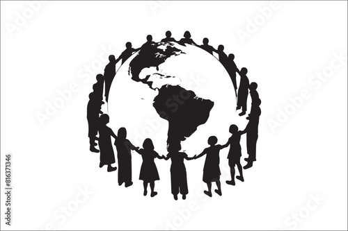 Lifecycle Stages of Life Background. Different people stand together Flat vector illustration.
