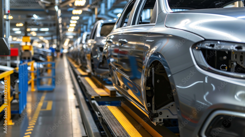 modern car production assembly line in the manufacturing factory modern car production assembly line in the manufacturing factory