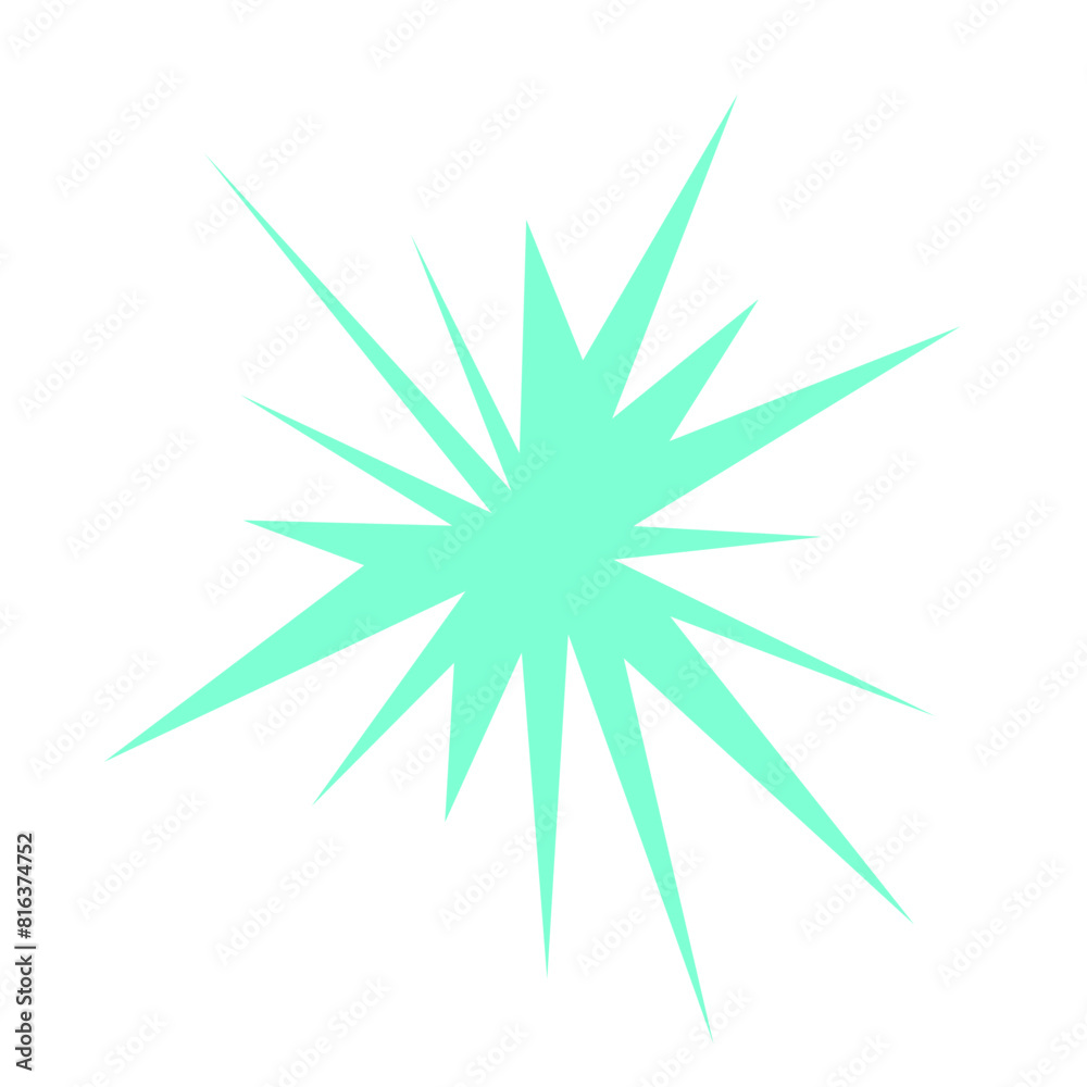 An abstract blank comic book style star burst shape design element. An abstract blank comic book style star burst shape design element.
