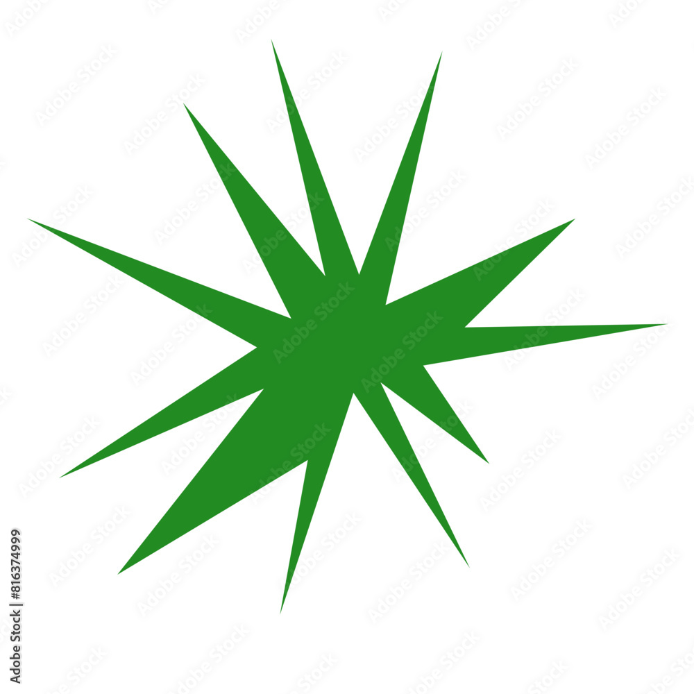An abstract blank comic book style star burst shape design element. An abstract blank comic book style star burst shape design element.