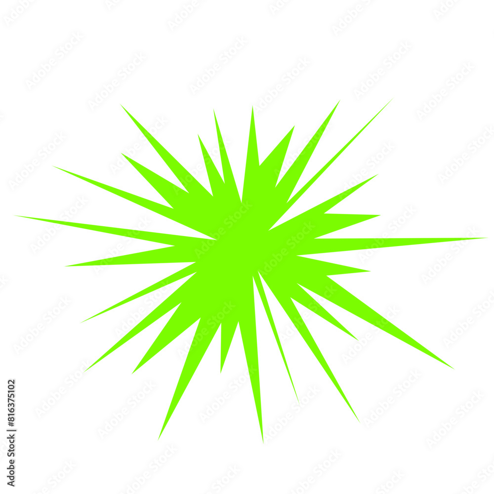 An abstract blank comic book style star burst shape design element. An abstract blank comic book style star burst shape design element.