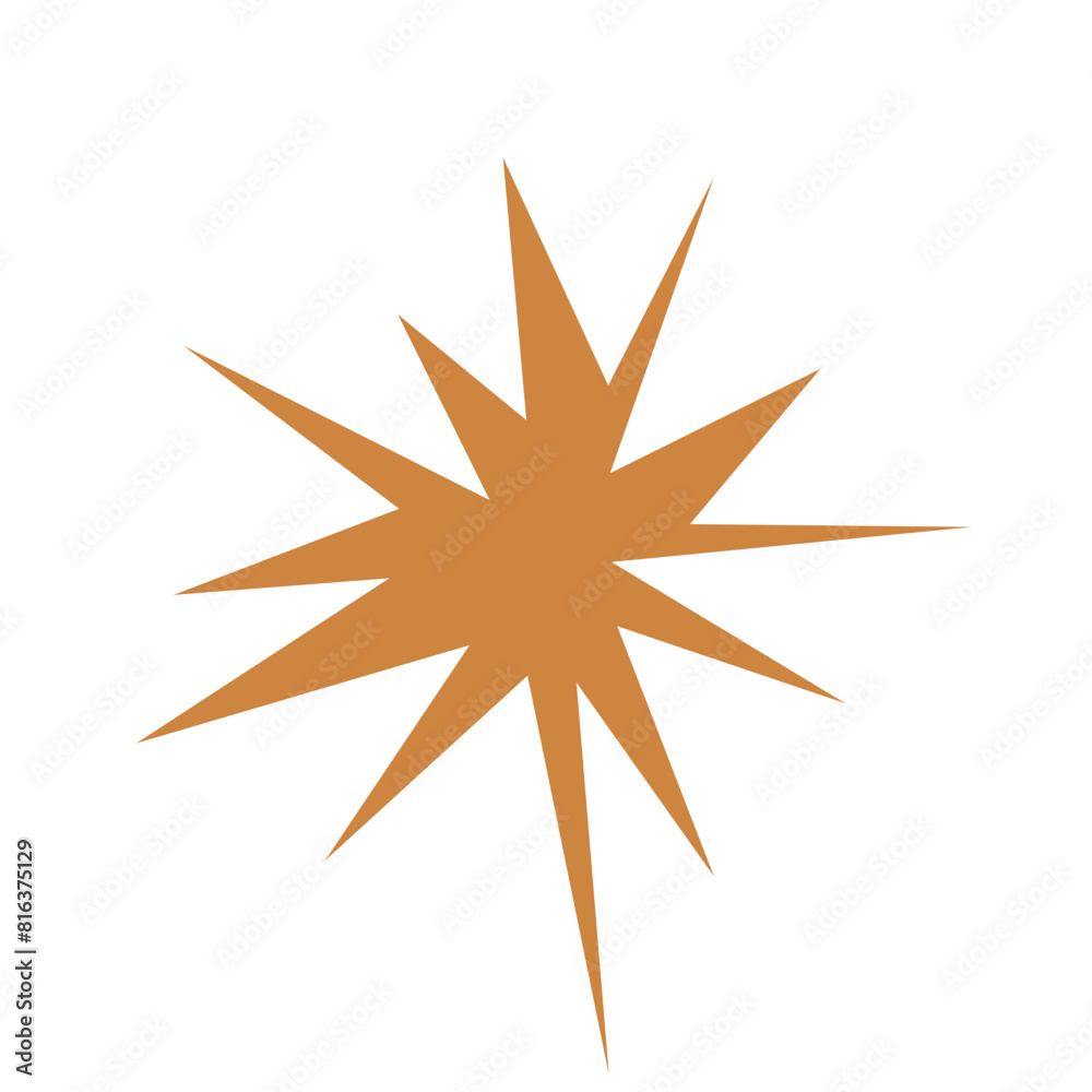 An abstract blank comic book style star burst shape design element. An abstract blank comic book style star burst shape design element.