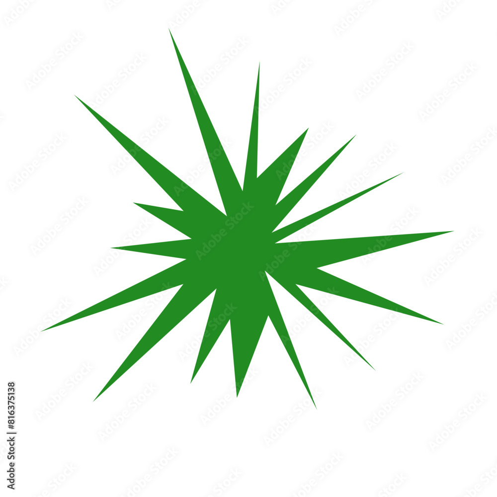 Fototapeta premium An abstract blank comic book style star burst shape design element.