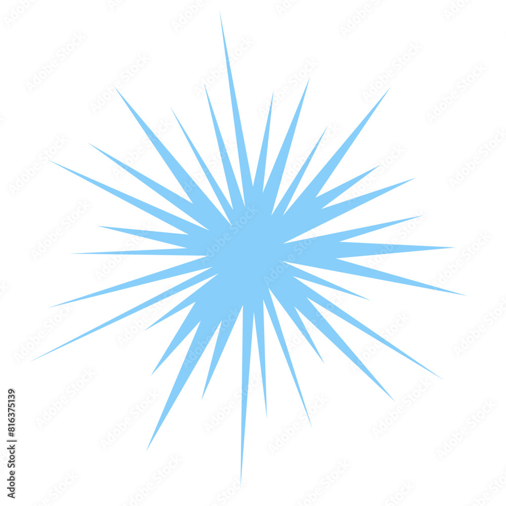 An abstract blank comic book style star burst shape design element. An abstract blank comic book style star burst shape design element.