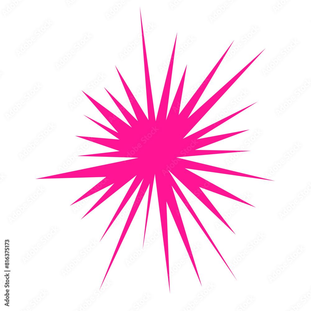 An abstract blank comic book style star burst shape design element. An abstract blank comic book style star burst shape design element.