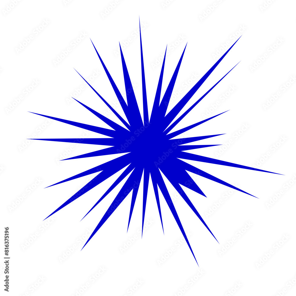 An abstract blank comic book style star burst shape design element. An abstract blank comic book style star burst shape design element.