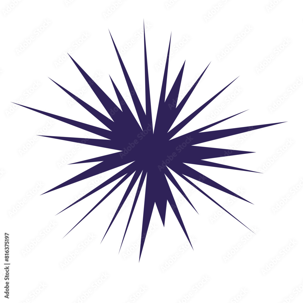 An abstract blank comic book style star burst shape design element. An abstract blank comic book style star burst shape design element.