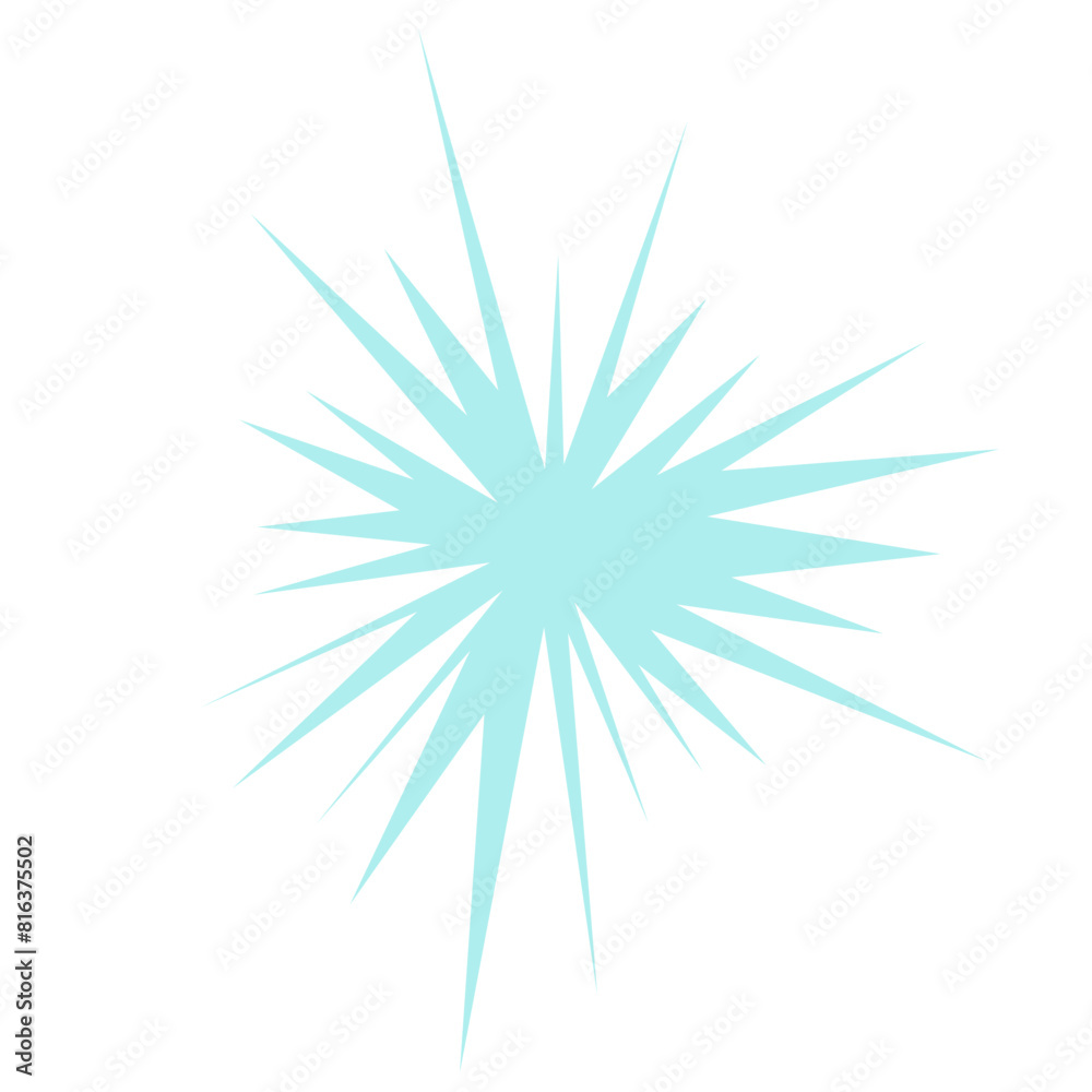 An abstract blank comic book style star burst shape design element. An abstract blank comic book style star burst shape design element.