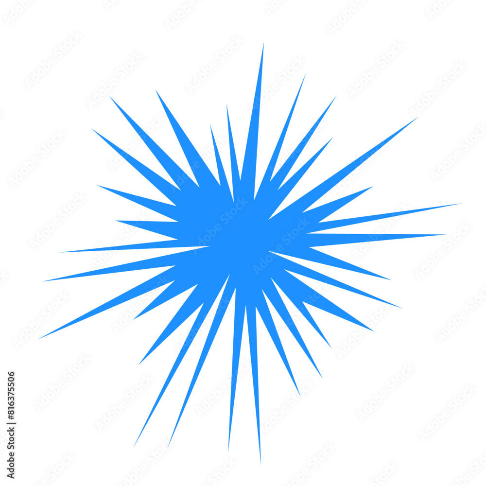 An abstract blank comic book style star burst shape design element. An abstract blank comic book style star burst shape design element.