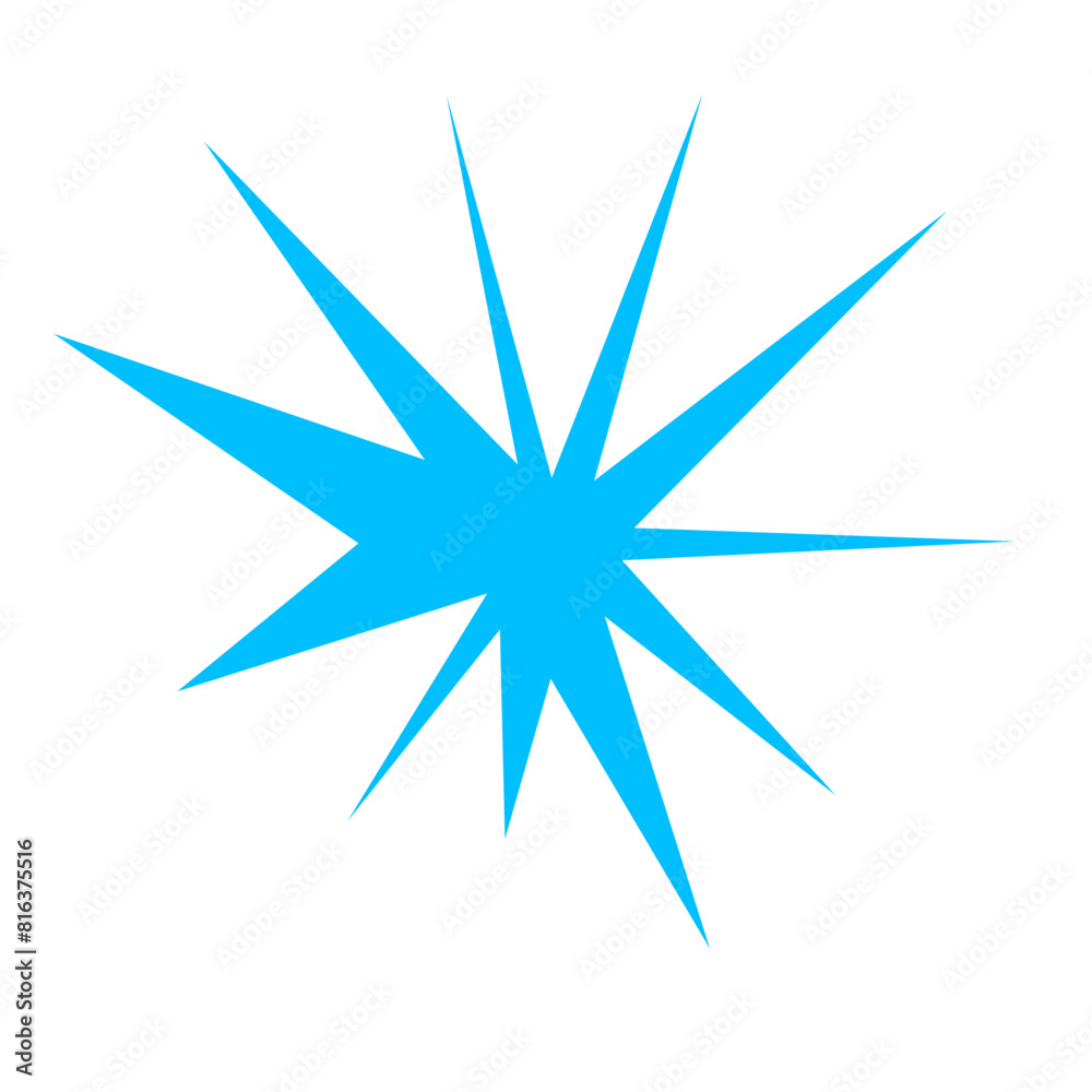 Fototapeta premium An abstract blank comic book style star burst shape design element.
