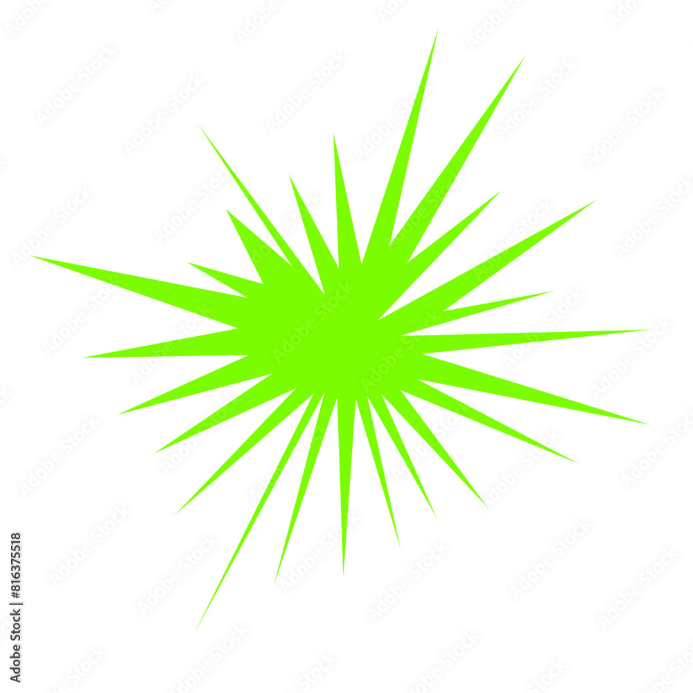 An abstract blank comic book style star burst shape design element. An abstract blank comic book style star burst shape design element.