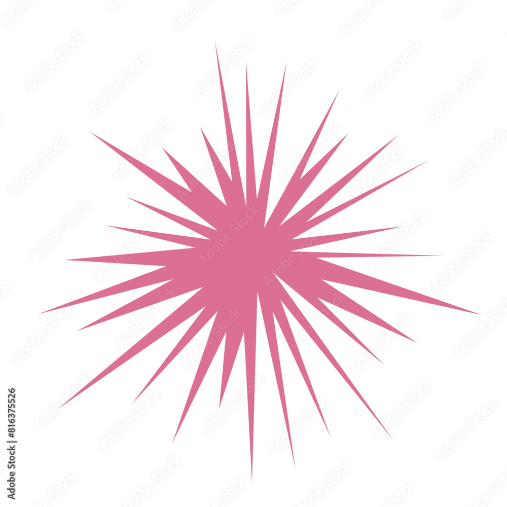 Fototapeta premium An abstract blank comic book style star burst shape design element.