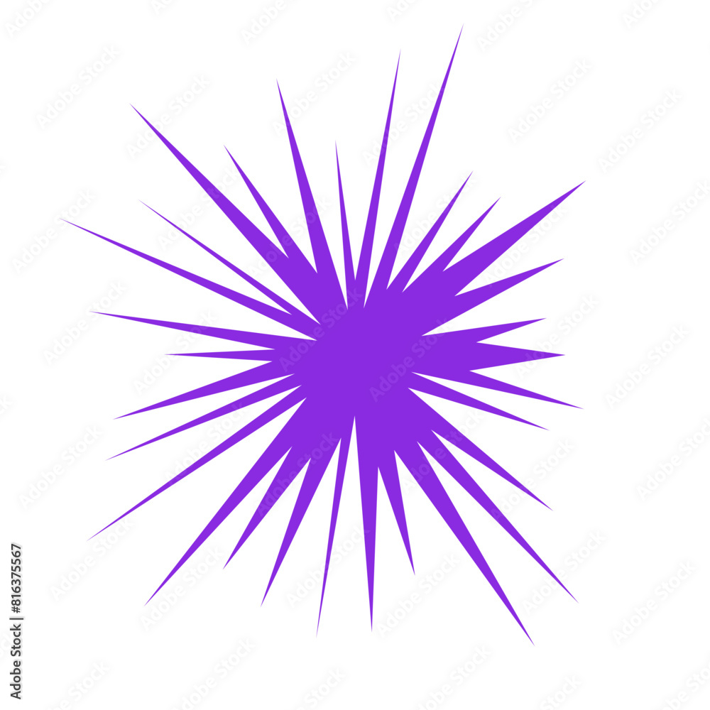 Fototapeta premium An abstract blank comic book style star burst shape design element.