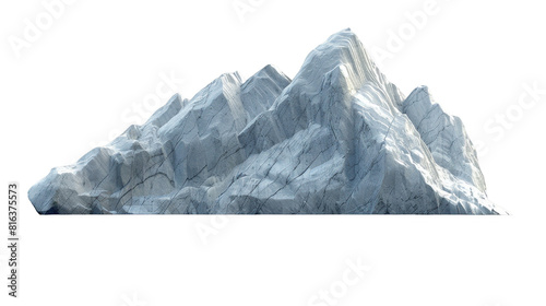 a large iceberg in the middle of a body of water, transparent background png © LUPACO PNG