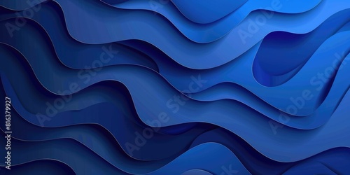Abstract blue waves in fluid art style