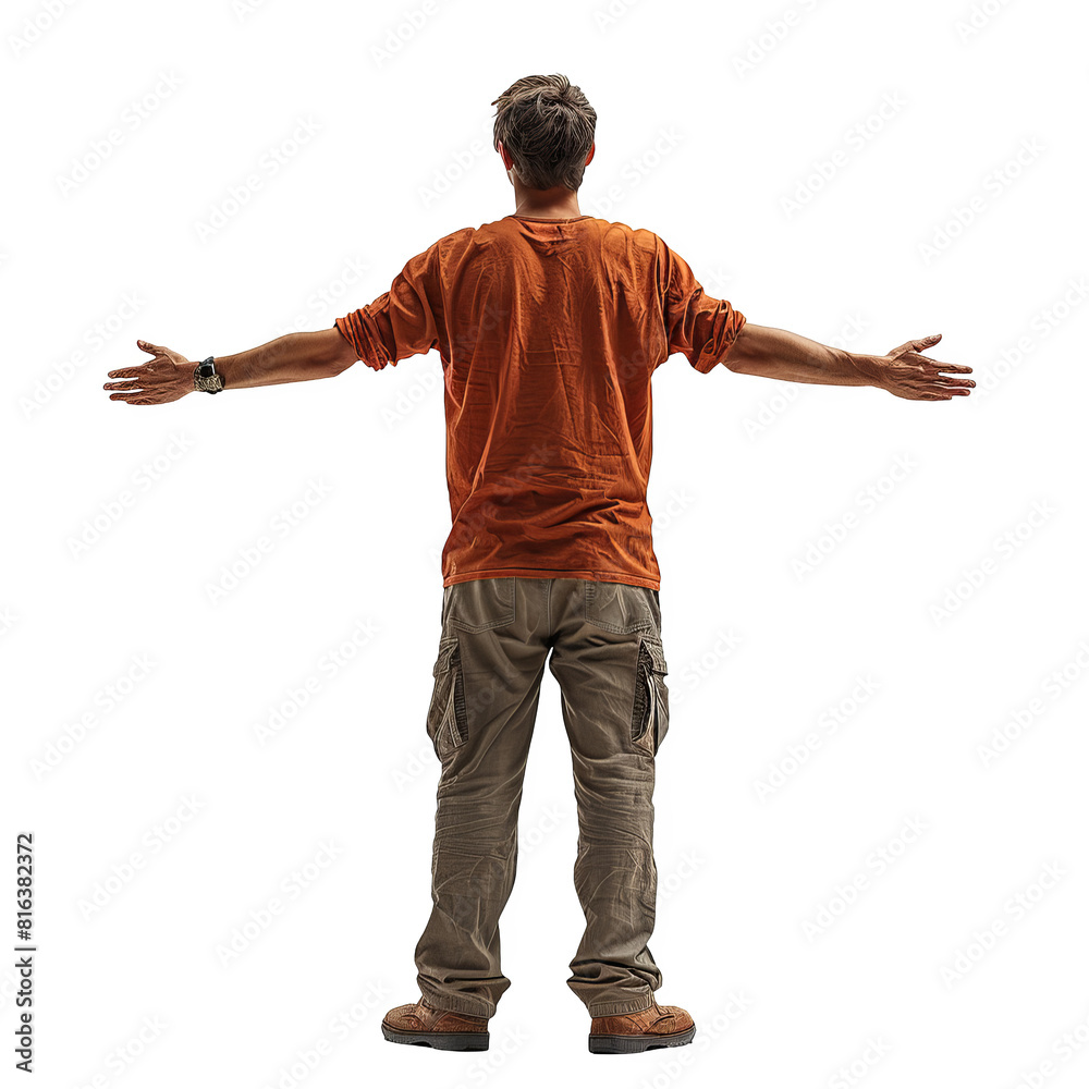 a man standing with his arms outstretched out in a white background, transparent background png a man standing with his arms outstretched out in a white background, transparent background png