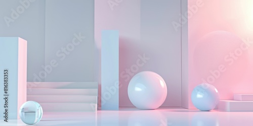 Soft hues in a serene geometric space