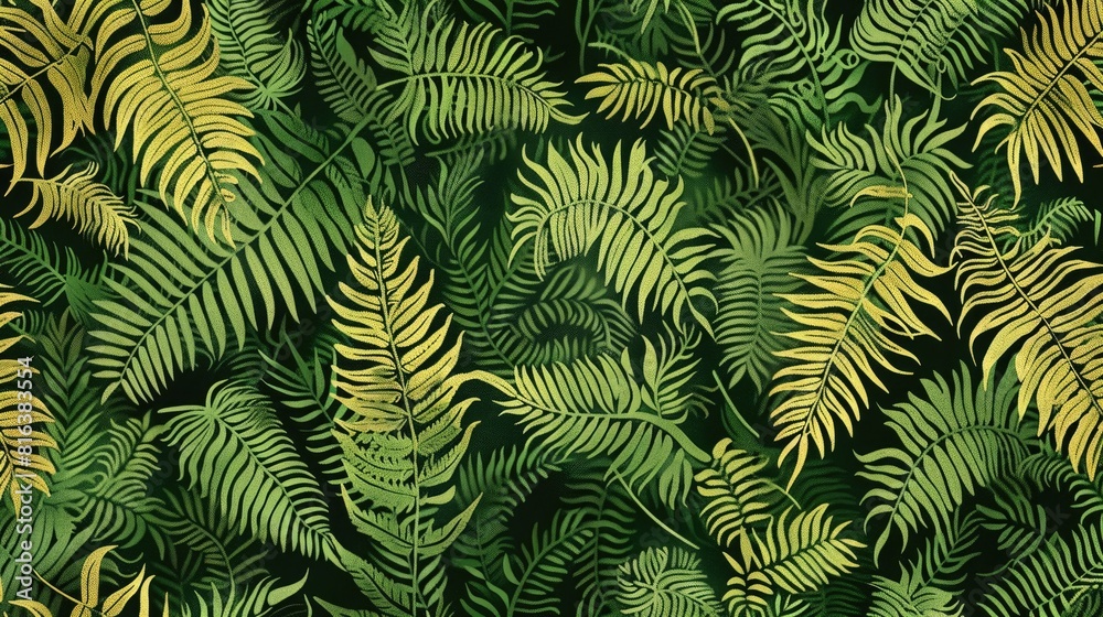 Fern Seamless Pattern A captivating design with seamless fern motifs Fern Seamless Pattern A captivating design with seamless fern motifs