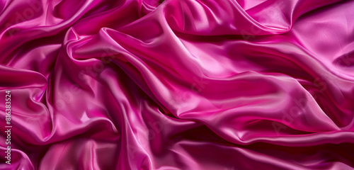 Intense magenta cloth with luminous glow in widescreen.
