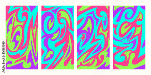 soft irregular abstract vector background set