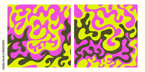 collection of soft liquid abstract vector background patterns