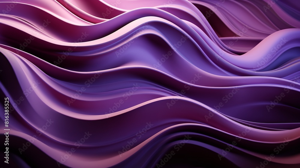 Obraz premium This close-up of a purple wave with soft folds and sparkling droplets captures the beauty and tranquility of nature. The soft, flowing lines and vibrant colors create a mesmerizing and calming effect