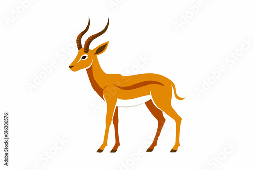  gazelle vector silhouette illustration