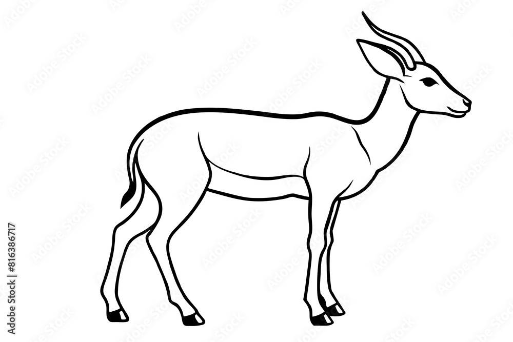 gazelle vector silhouette illustration gazelle vector silhouette illustration