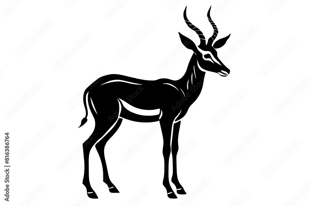 gazelle vector silhouette illustration gazelle vector silhouette illustration