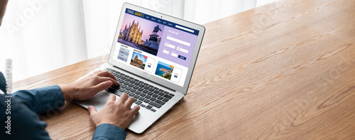 Online travel agency website for modish search and travel planning offers deal and package for flight , hotel and tour booking photo