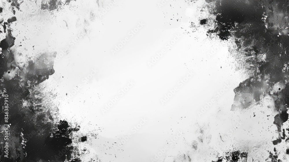 Fototapeta premium Clean Grunge Frame Background Texture with White Color and Space for Text