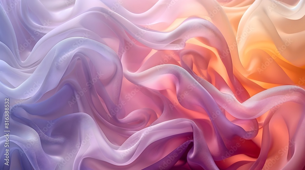 Fototapeta premium Soft Waves of Gradient Elegance - Fluid Chromatic Design for Captivating Visuals
