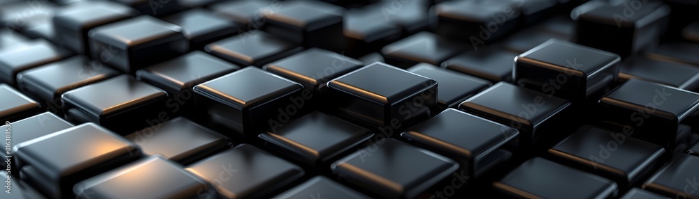 Sleek Monochromatic Modular Cube Pattern with Dramatic Lighting and Architectural Sleek Monochromatic Modular Cube Pattern with Dramatic Lighting and Architectural
