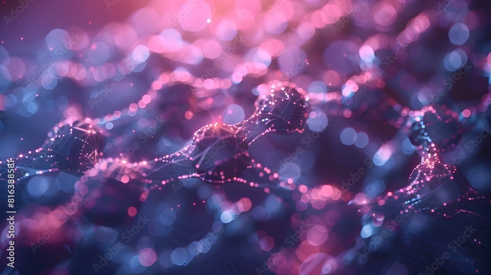 Surreal Nanoparticle Structure - Abstract Visualization of Innovative Nanotechnology Science