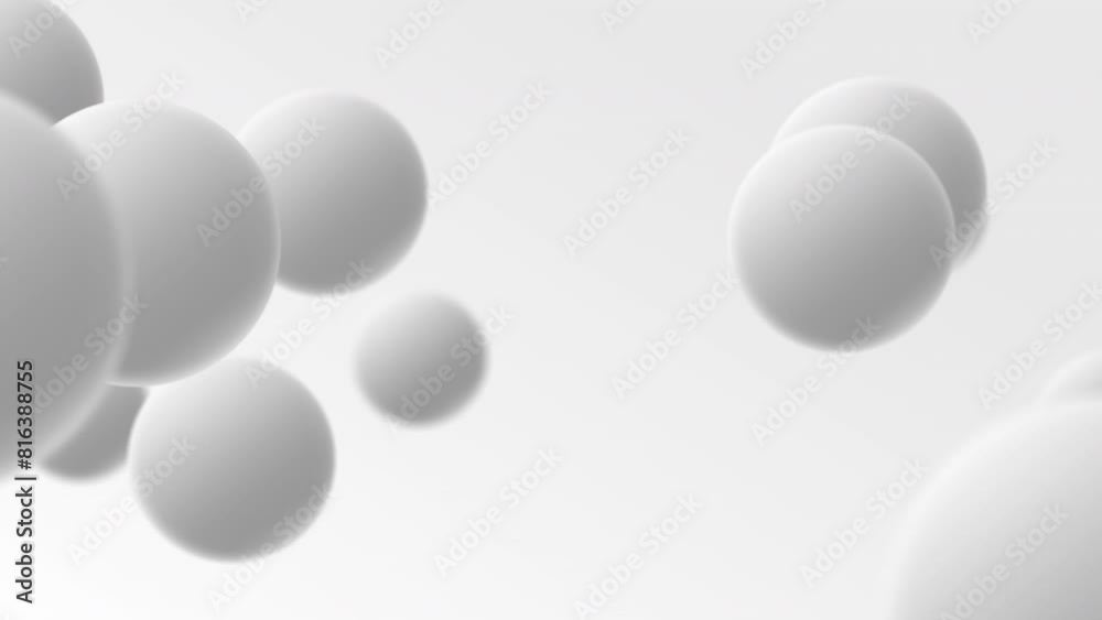 3D spheres smooth motion design abstract tech corporate background. Seamless looping animation. 4K footage